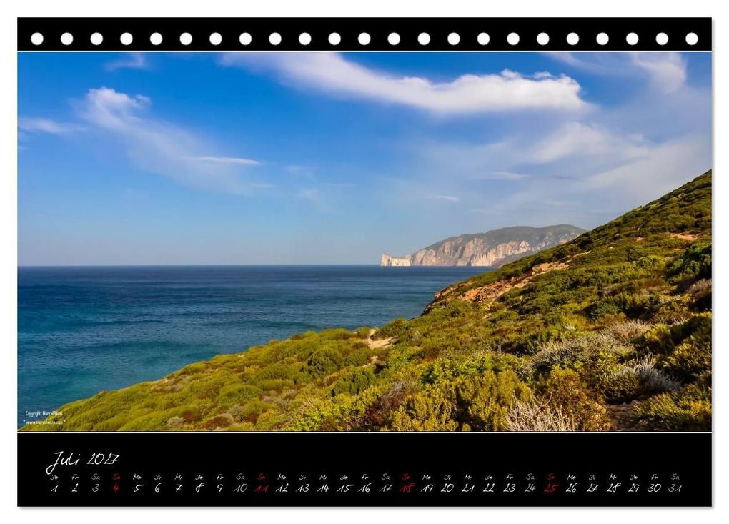 Weitere Ansicht: Sardinien Panoramakalender / CH-Version (Tischkalender 2027 DIN A5 quer), CALVENDO Monatskalender | Marcel Wenk, Calvendo