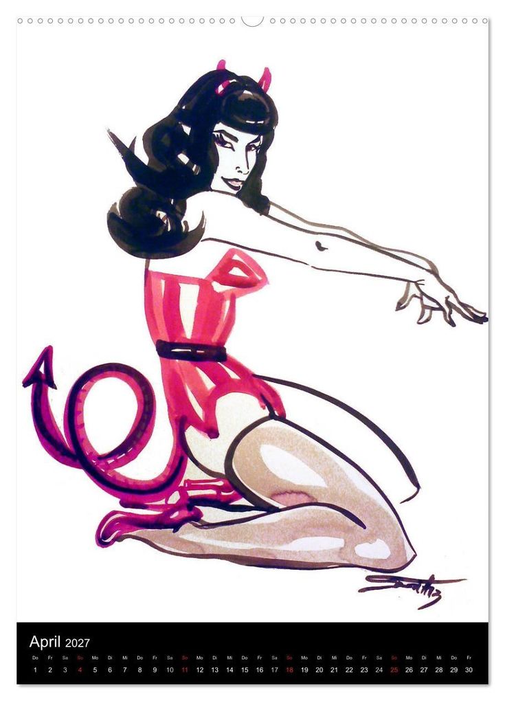 Weitere Ansicht: Betty Page - Quickies by SARA HORWATH (Wandkalender 2027 DIN A2 hoch), CALVENDO Monatskalender | Sara Horwath Burlesque up your wall, Calvendo