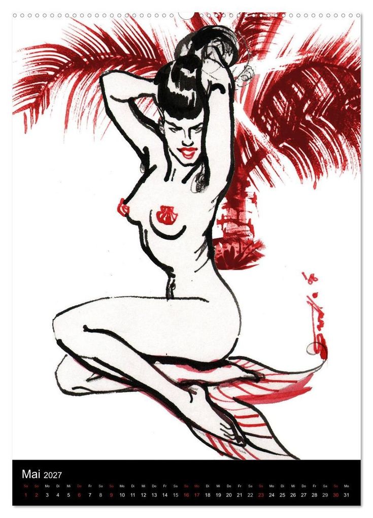 Weitere Ansicht: Betty Page - Quickies by SARA HORWATH (Wandkalender 2027 DIN A2 hoch), CALVENDO Monatskalender | Sara Horwath Burlesque up your wall, Calvendo