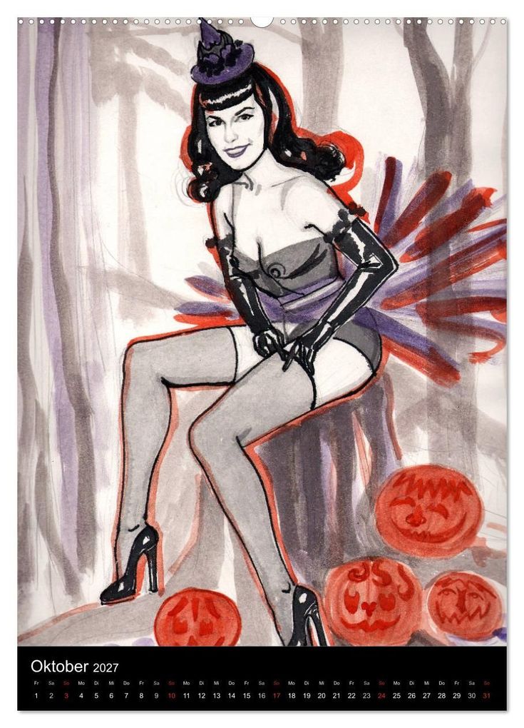 Weitere Ansicht: Betty Page - Quickies by SARA HORWATH (Wandkalender 2027 DIN A2 hoch), CALVENDO Monatskalender | Sara Horwath Burlesque up your wall, Calvendo