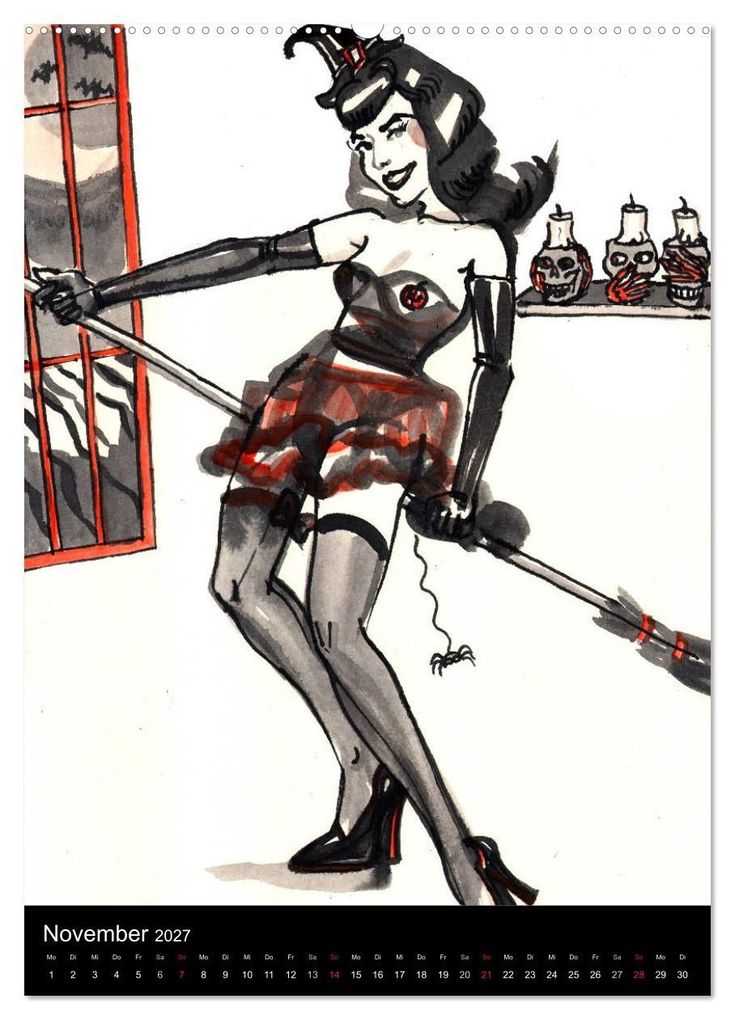Weitere Ansicht: Betty Page - Quickies by SARA HORWATH (Wandkalender 2027 DIN A2 hoch), CALVENDO Monatskalender | Sara Horwath Burlesque up your wall, Calvendo