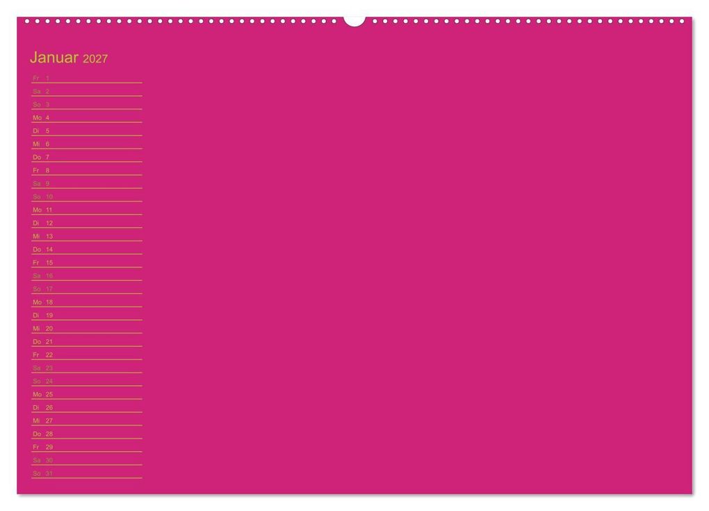 Weitere Ansicht: Bastel-Geburtstagskalender pink / Geburtstagskalender (Wandkalender 2027 DIN A2 quer), CALVENDO Monatskalender | Kreativ ist gut, Calvendo