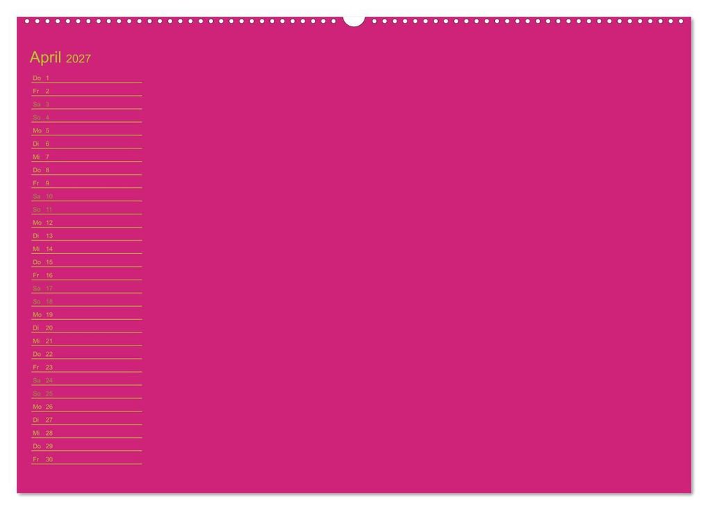 Weitere Ansicht: Bastel-Geburtstagskalender pink / Geburtstagskalender (Wandkalender 2027 DIN A2 quer), CALVENDO Monatskalender | Kreativ ist gut, Calvendo