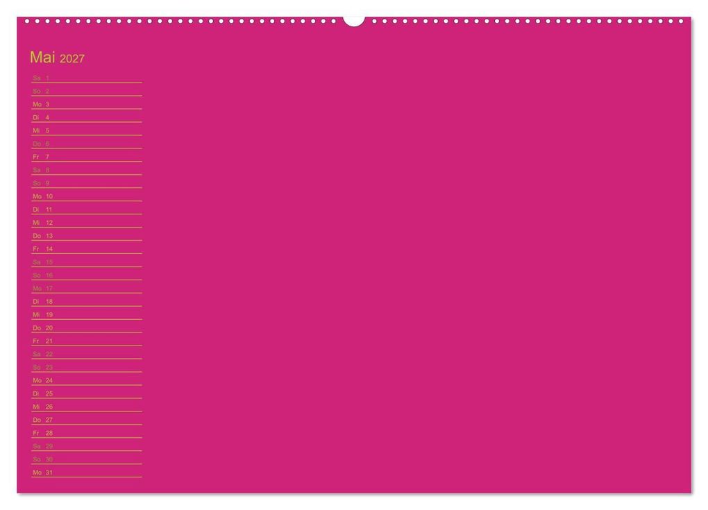 Weitere Ansicht: Bastel-Geburtstagskalender pink / Geburtstagskalender (Wandkalender 2027 DIN A2 quer), CALVENDO Monatskalender | Kreativ ist gut, Calvendo