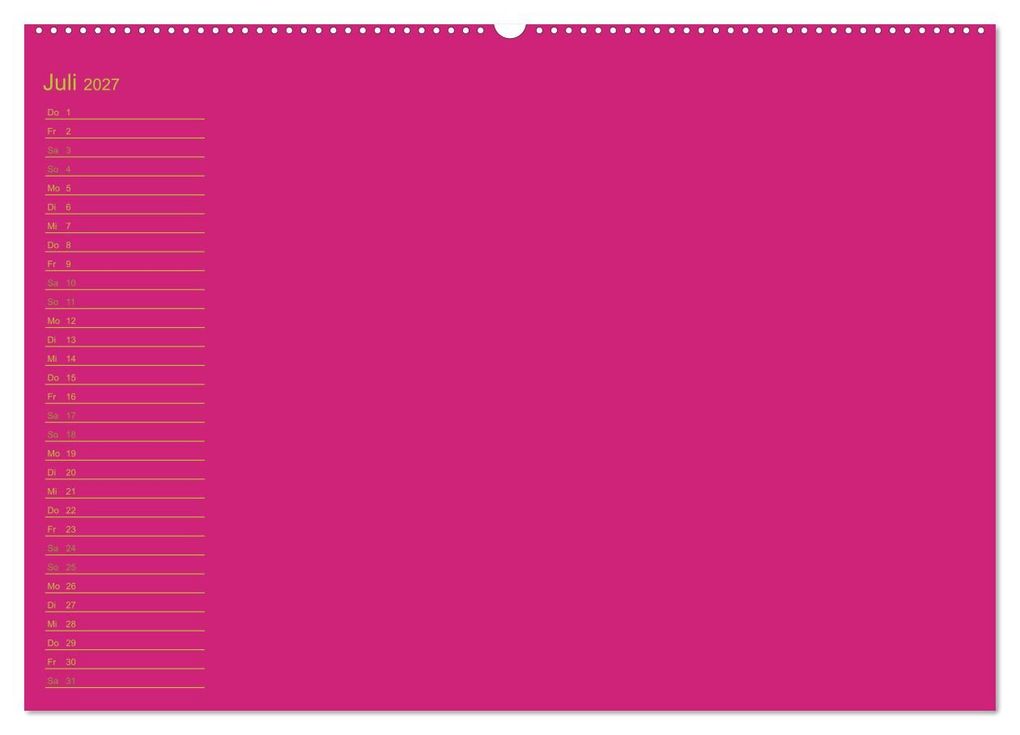 Weitere Ansicht: Bastel-Geburtstagskalender pink / Geburtstagskalender (Wandkalender 2027 DIN A2 quer), CALVENDO Monatskalender | Kreativ ist gut, Calvendo