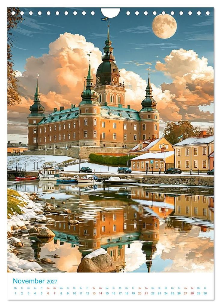 Weitere Ansicht: Schweden - Old School Poster Style (Wandkalender 2027 DIN A4 hoch), CALVENDO Monatskalender | Val Thoermer, Calvendo