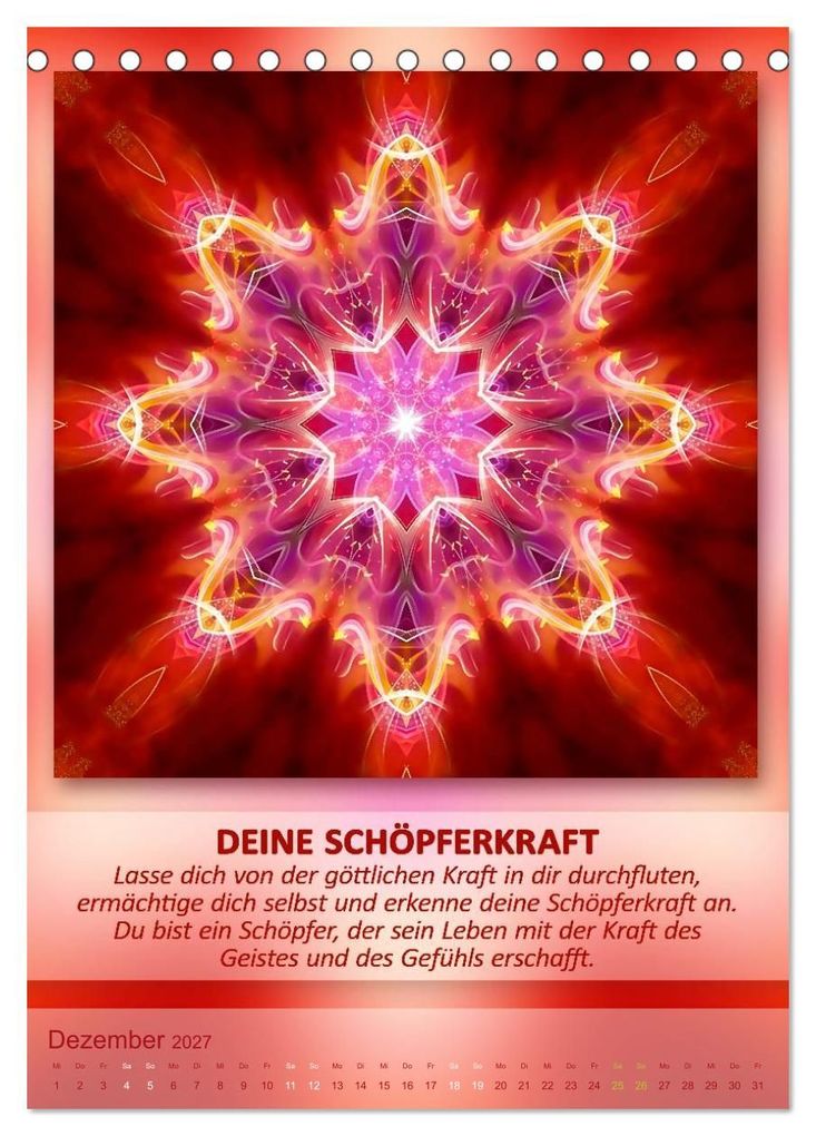 Weitere Ansicht: Light Energy Mandalas - Kalender - Vol. 1 (Tischkalender 2027 DIN A5 hoch), CALVENDO Monatskalender | Gaby Shayana Hoffmann, Calvendo