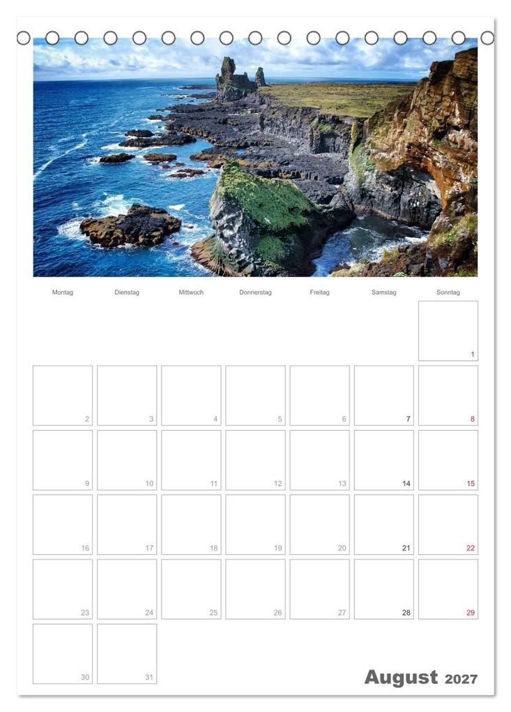 Weitere Ansicht: Faszination Island - Landschaftskalender mit Tagesplaner 2027 / Planer (Tischkalender 2027 DIN A5 hoch), CALVENDO Monatskalender | Dirk Vonten, Calvendo