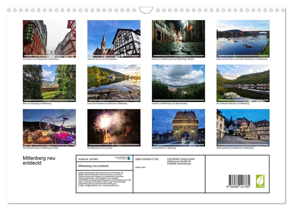 Weitere Ansicht: Miltenberg neu entdeckt (Wandkalender 2027 DIN A3 quer), CALVENDO Monatskalender | Stefan Weis, Calvendo