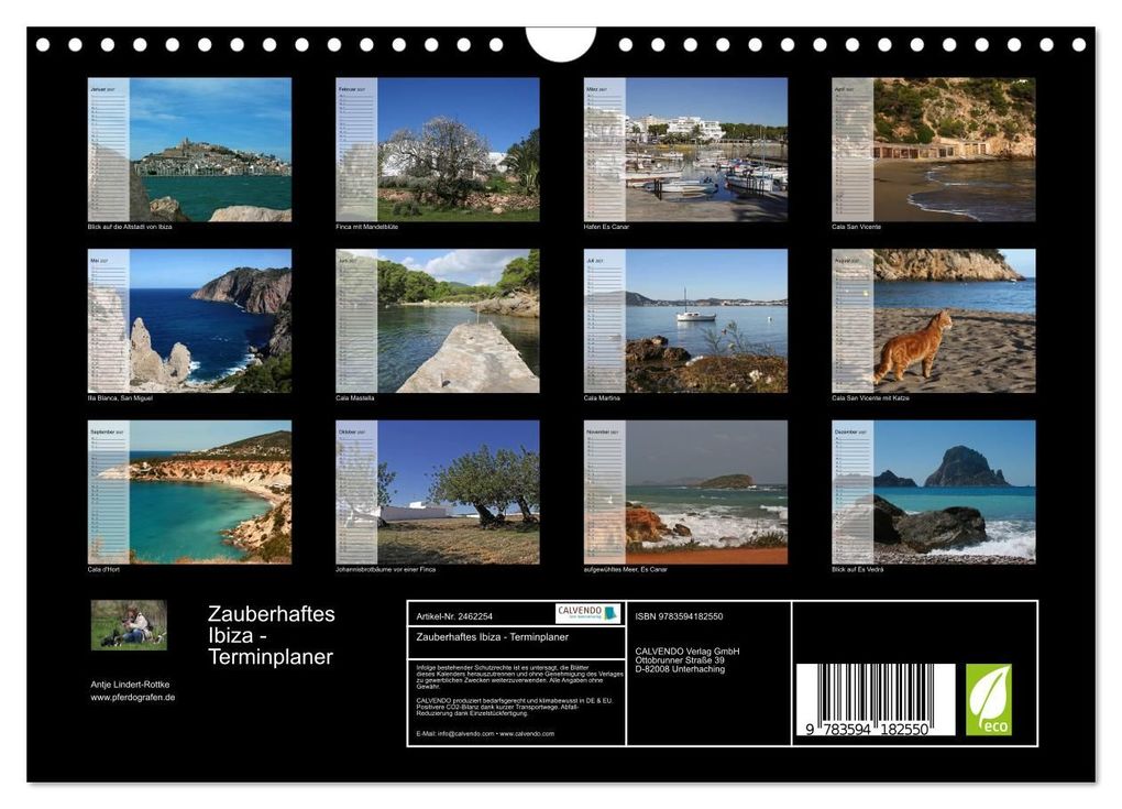 Weitere Ansicht: Zauberhaftes Ibiza - Terminplaner (Wandkalender 2027 DIN A4 quer), CALVENDO Monatskalender | Antje Lindert-Rottke, Calvendo