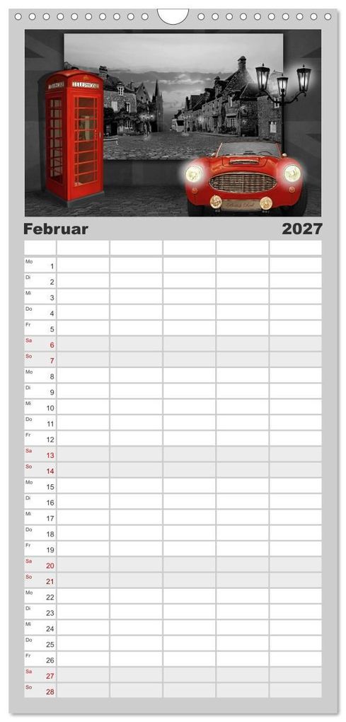 Weitere Ansicht: Familienplaner 2027 - Oldtimer auf Reisen mit 5 Spalten (Wandkalender, 21 x 45 cm) CALVENDO | Monika Jüngling alias Mausopardia, Calvendo