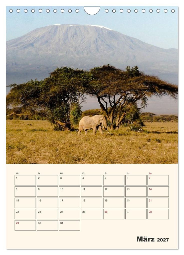 Weitere Ansicht: Kenia - Terminplaner (Wandkalender 2027 DIN A4 hoch), CALVENDO Monatskalender | Sabine Bieg, Calvendo