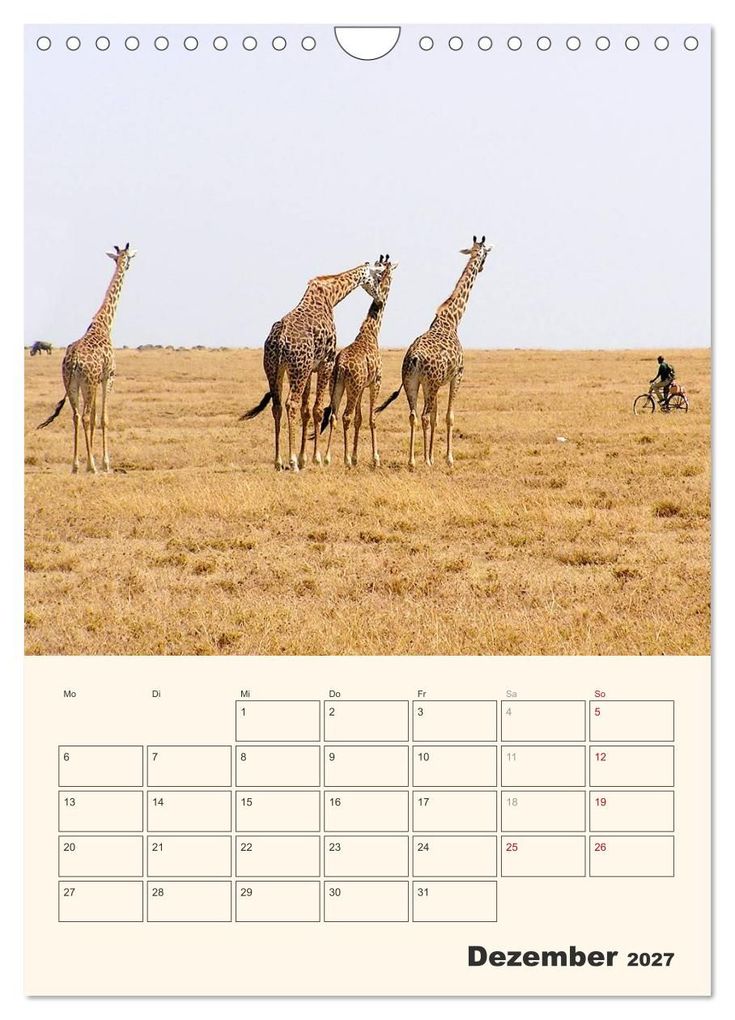 Weitere Ansicht: Kenia - Terminplaner (Wandkalender 2027 DIN A4 hoch), CALVENDO Monatskalender | Sabine Bieg, Calvendo