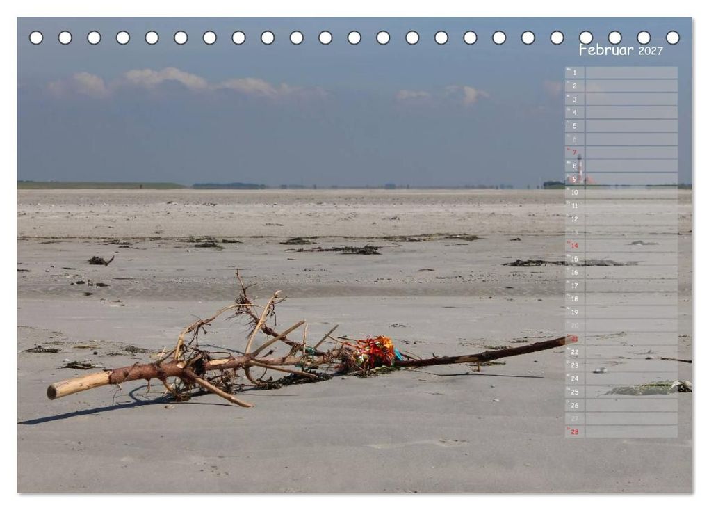 Weitere Ansicht: Strandspaziergang / Geburtstagskalender (Tischkalender 2027 DIN A5 quer), CALVENDO Monatskalender | Gert Kropp, Calvendo
