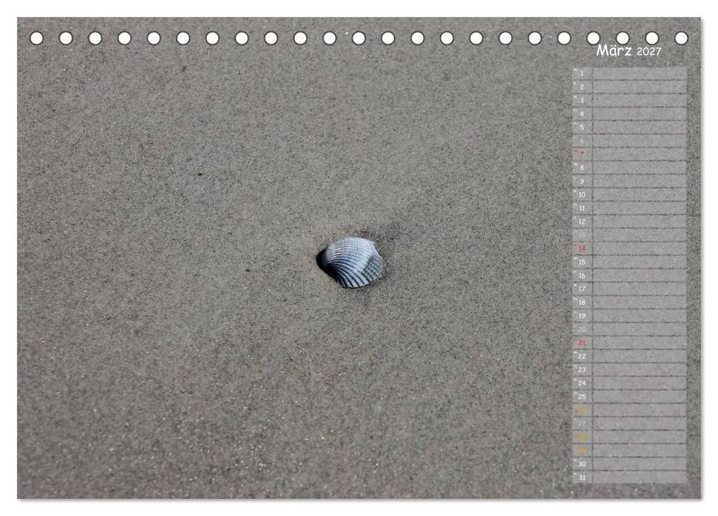 Weitere Ansicht: Strandspaziergang / Geburtstagskalender (Tischkalender 2027 DIN A5 quer), CALVENDO Monatskalender | Gert Kropp, Calvendo
