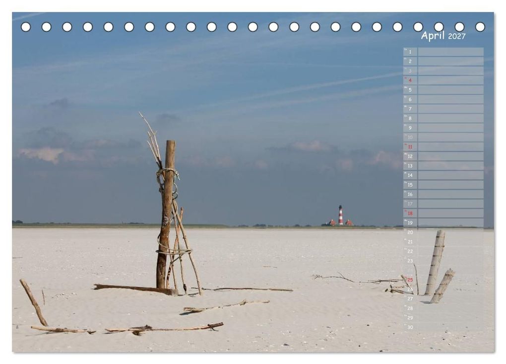 Weitere Ansicht: Strandspaziergang / Geburtstagskalender (Tischkalender 2027 DIN A5 quer), CALVENDO Monatskalender | Gert Kropp, Calvendo