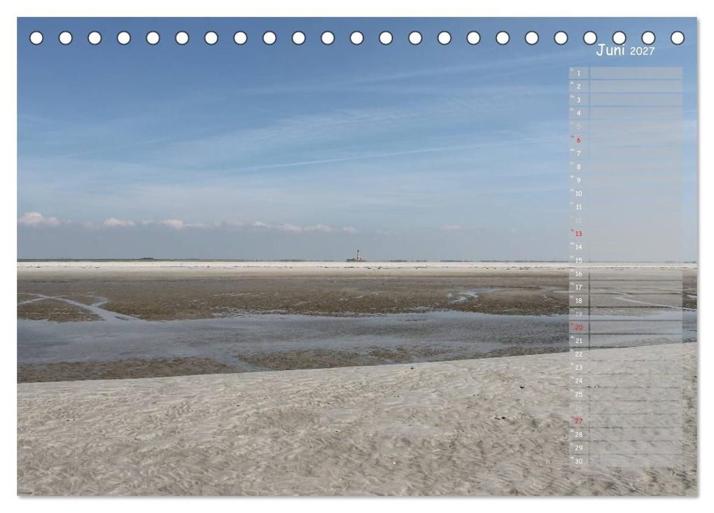 Weitere Ansicht: Strandspaziergang / Geburtstagskalender (Tischkalender 2027 DIN A5 quer), CALVENDO Monatskalender | Gert Kropp, Calvendo