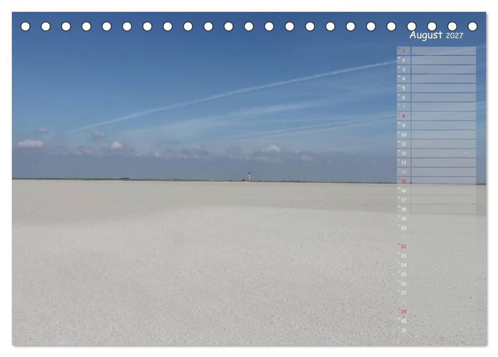 Weitere Ansicht: Strandspaziergang / Geburtstagskalender (Tischkalender 2027 DIN A5 quer), CALVENDO Monatskalender | Gert Kropp, Calvendo