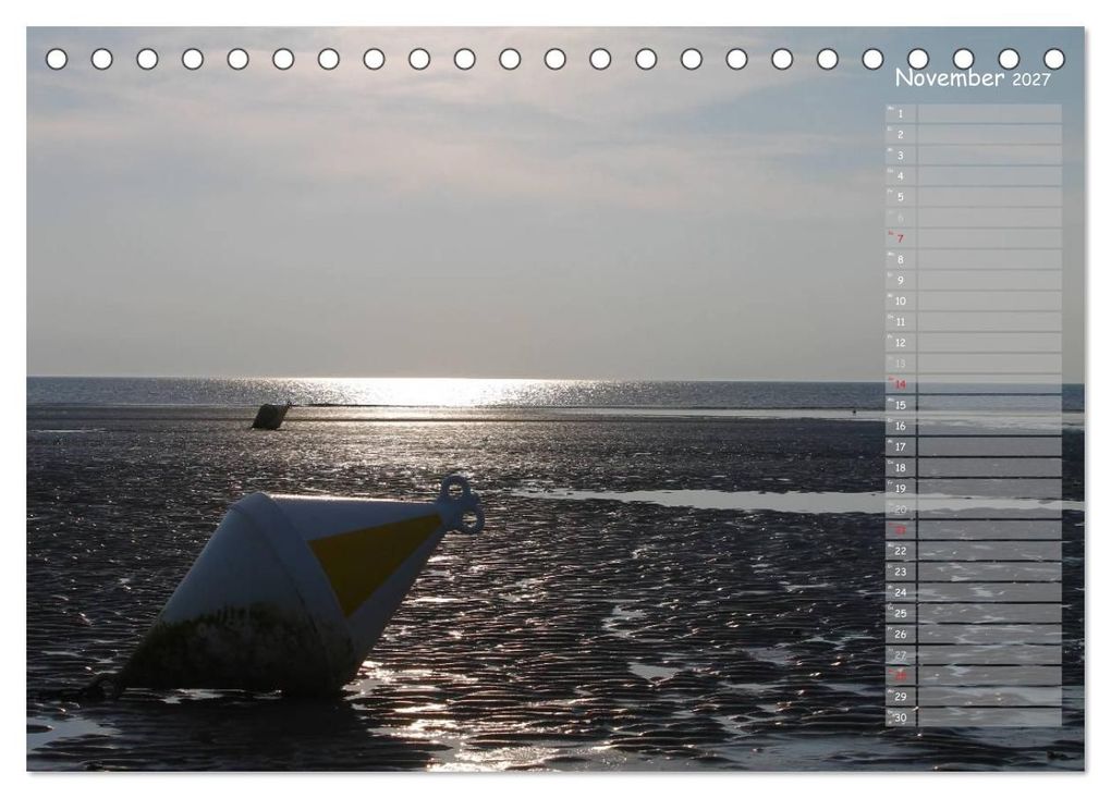 Weitere Ansicht: Strandspaziergang / Geburtstagskalender (Tischkalender 2027 DIN A5 quer), CALVENDO Monatskalender | Gert Kropp, Calvendo