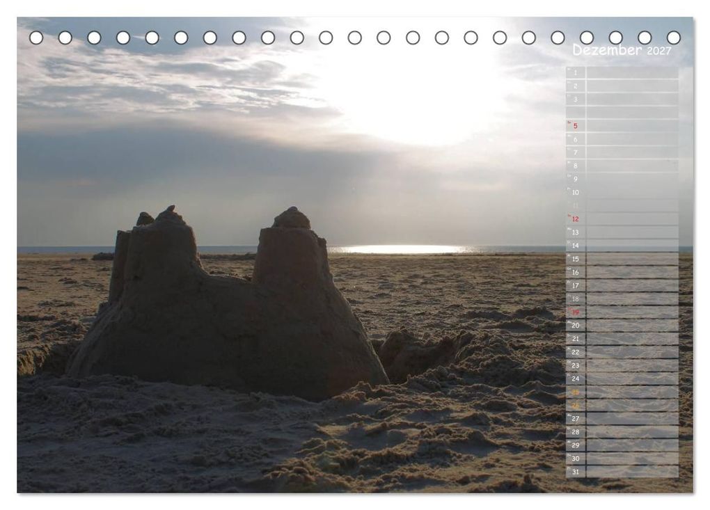 Weitere Ansicht: Strandspaziergang / Geburtstagskalender (Tischkalender 2027 DIN A5 quer), CALVENDO Monatskalender | Gert Kropp, Calvendo
