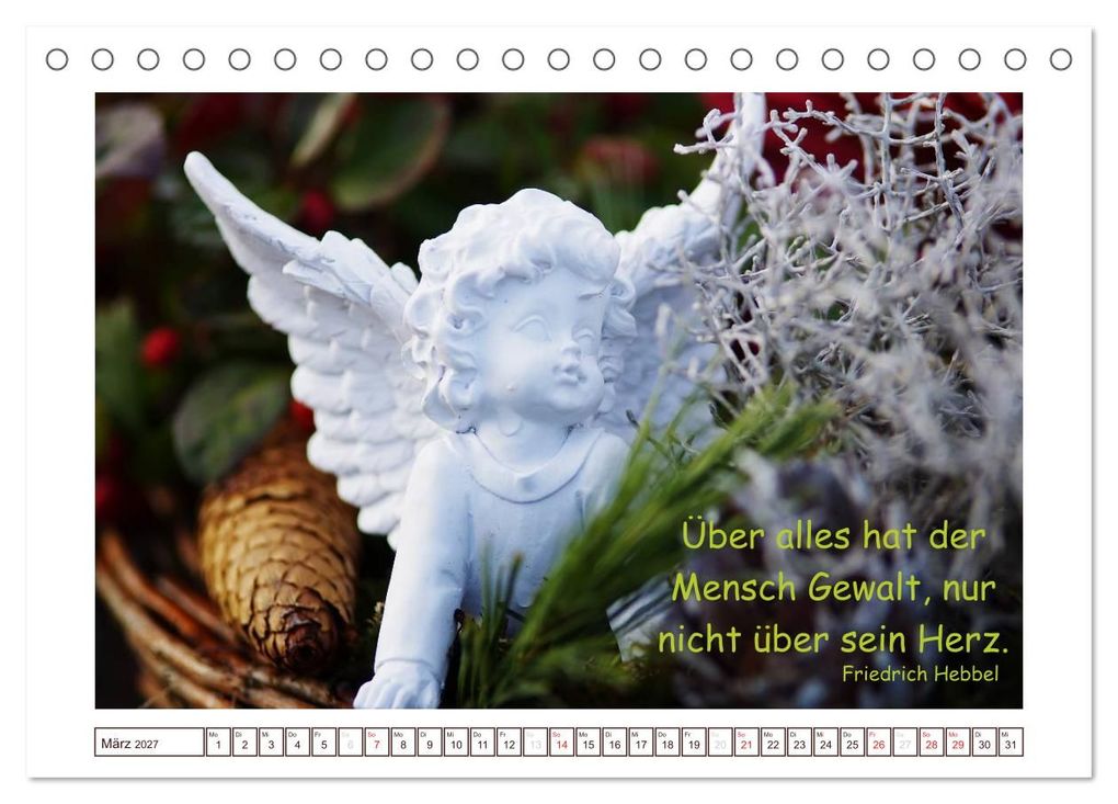 Weitere Ansicht: Engel-Kalender mit Zitaten (Tischkalender 2027 DIN A5 quer), CALVENDO Monatskalender | Tanja Riedel, Calvendo