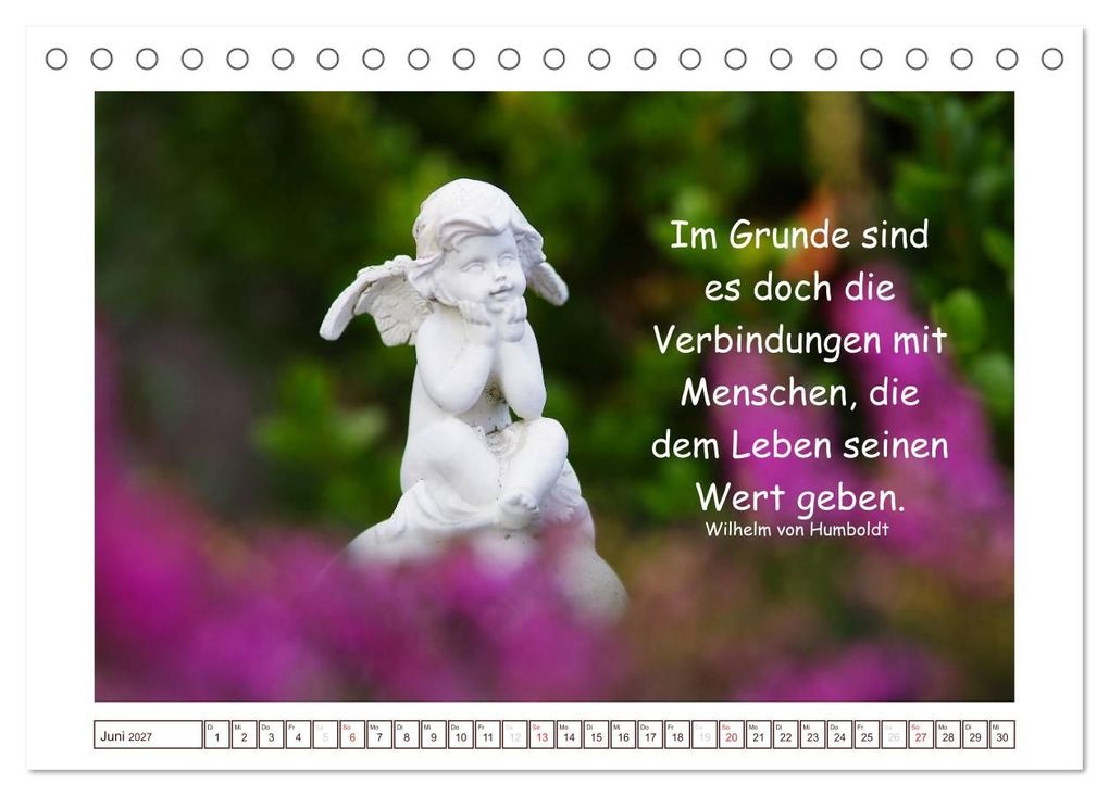 Weitere Ansicht: Engel-Kalender mit Zitaten (Tischkalender 2027 DIN A5 quer), CALVENDO Monatskalender | Tanja Riedel, Calvendo