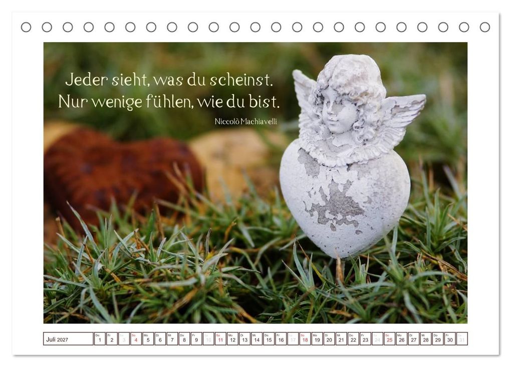 Weitere Ansicht: Engel-Kalender mit Zitaten (Tischkalender 2027 DIN A5 quer), CALVENDO Monatskalender | Tanja Riedel, Calvendo