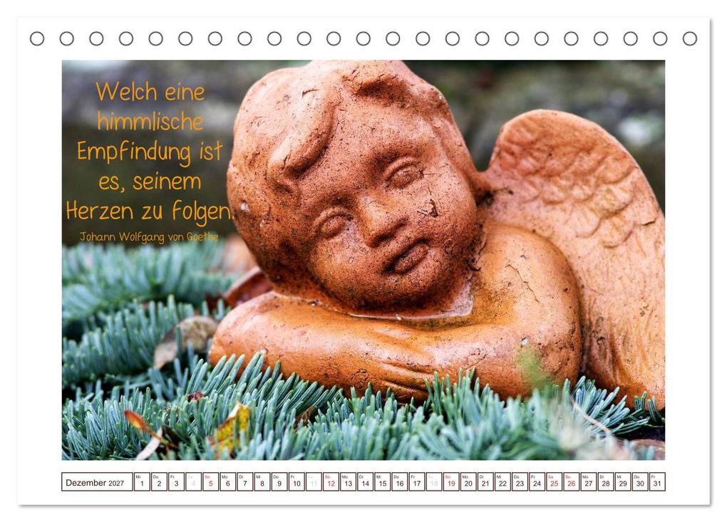 Weitere Ansicht: Engel-Kalender mit Zitaten (Tischkalender 2027 DIN A5 quer), CALVENDO Monatskalender | Tanja Riedel, Calvendo