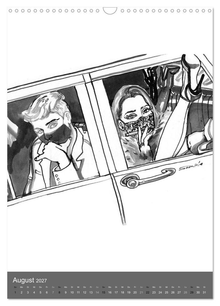 Weitere Ansicht: Boyz n Girlz - Illustrationen aus dem jungen Berliner Straßenleben mit einer Gangster Note von SARA HORWATH (Wandkalender 2027 DIN A3 hoch), CALVENDO Monatskalender | Sara Horwath, Calvendo