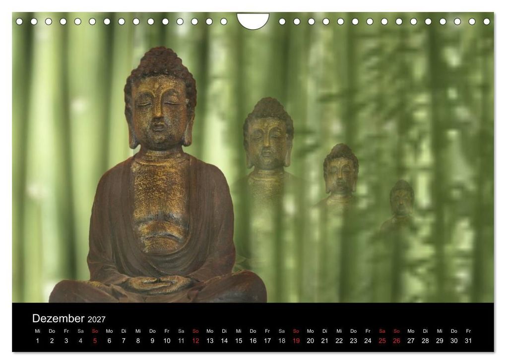 Weitere Ansicht: Buddha und Yin Yang (Wandkalender 2027 DIN A4 quer), CALVENDO Monatskalender | Claudia Burlager, Calvendo