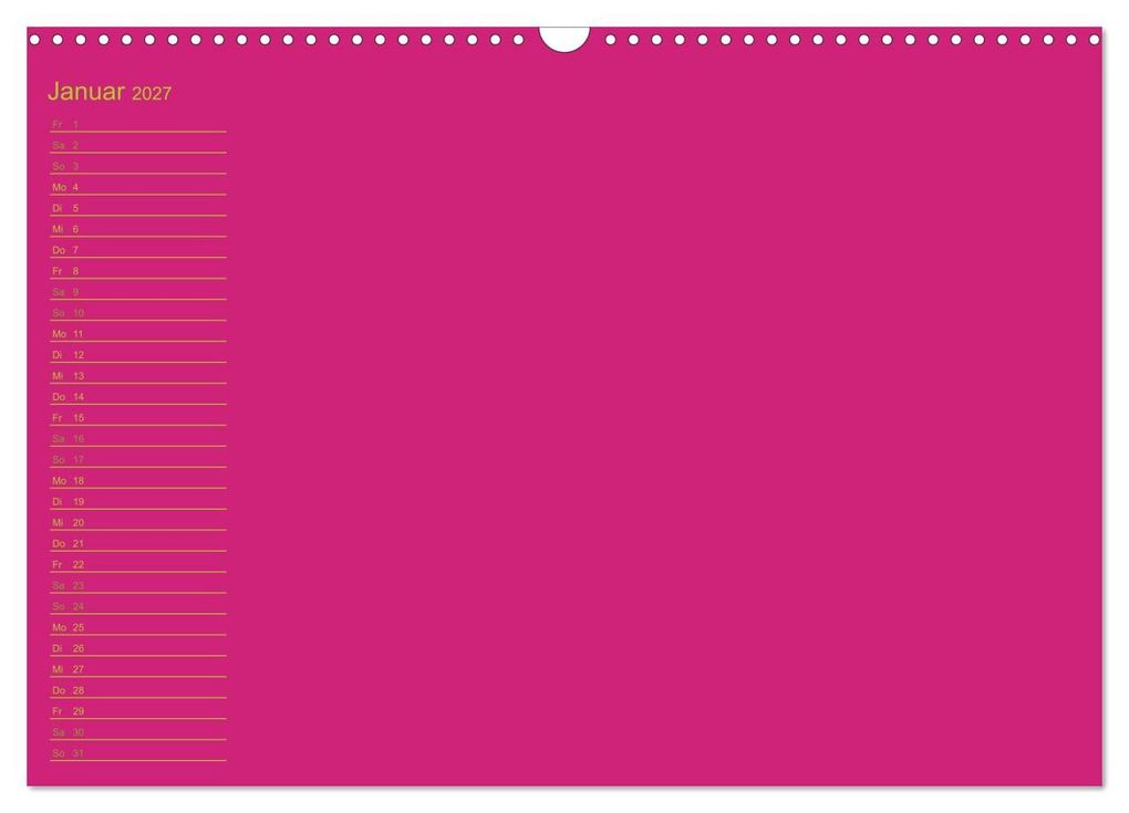 Weitere Ansicht: Bastel-Geburtstagskalender pink / Geburtstagskalender (Wandkalender 2027 DIN A3 quer), CALVENDO Monatskalender | Kreativ ist gut, Calvendo
