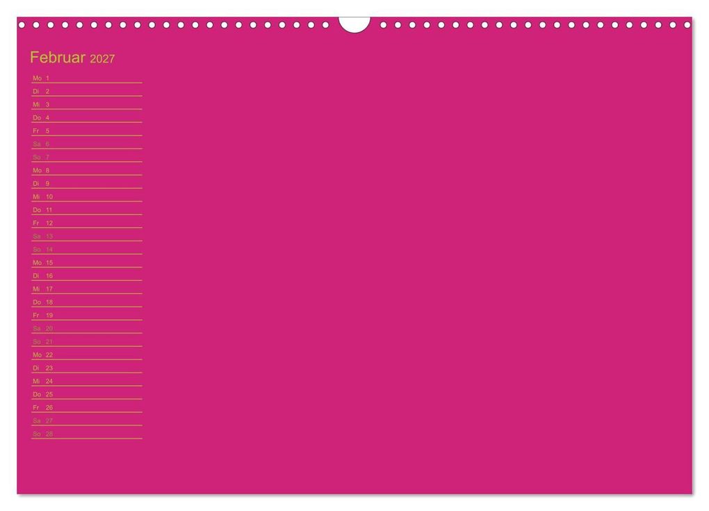 Weitere Ansicht: Bastel-Geburtstagskalender pink / Geburtstagskalender (Wandkalender 2027 DIN A3 quer), CALVENDO Monatskalender | Kreativ ist gut, Calvendo