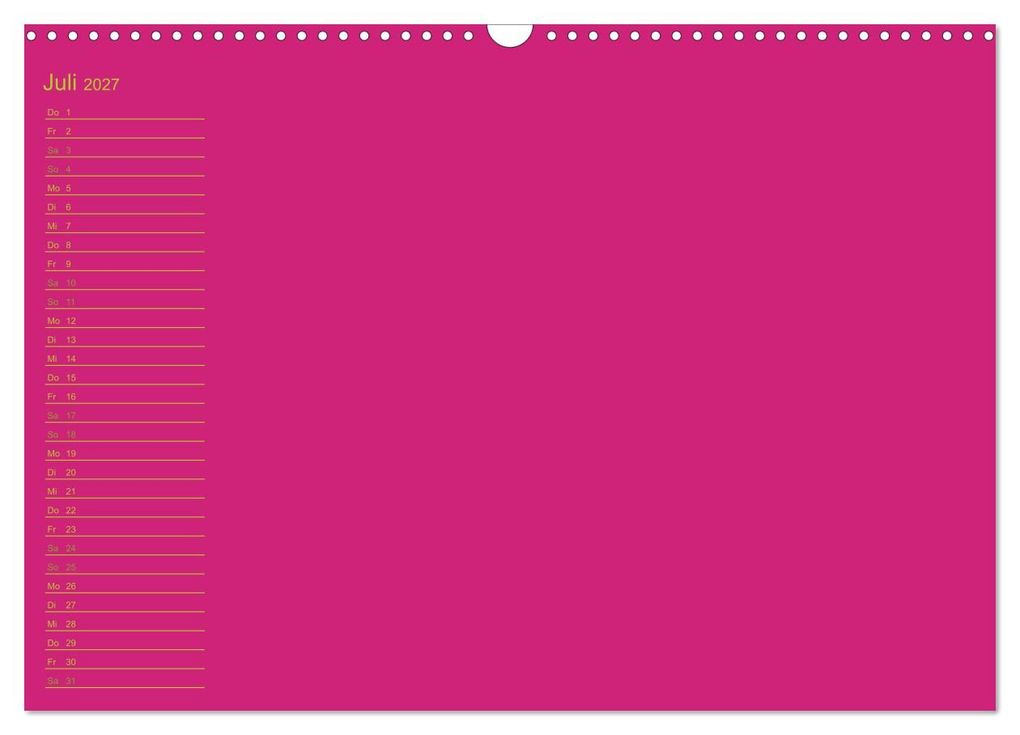 Weitere Ansicht: Bastel-Geburtstagskalender pink / Geburtstagskalender (Wandkalender 2027 DIN A3 quer), CALVENDO Monatskalender | Kreativ ist gut, Calvendo