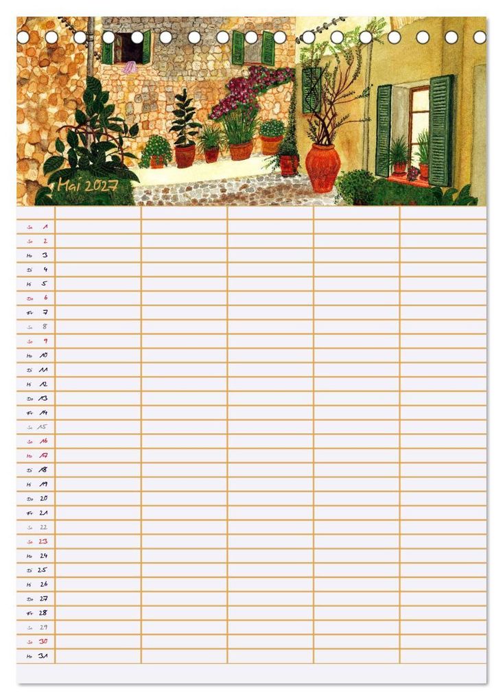 Weitere Ansicht: Blütenzauber - Familienplaner 2027 (Tischkalender 2027 DIN A5 hoch), CALVENDO Monatskalender | Ulrike Kröll, Calvendo