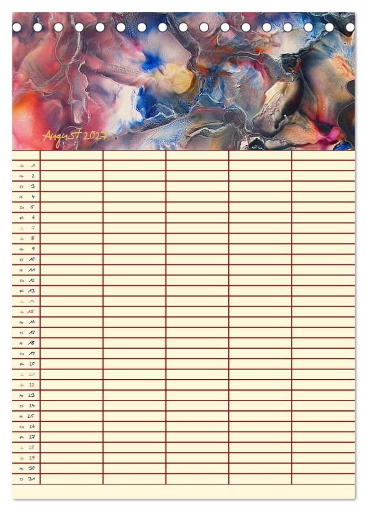 Weitere Ansicht: Blütenzauber - Familienplaner 2027 (Tischkalender 2027 DIN A5 hoch), CALVENDO Monatskalender | Ulrike Kröll, Calvendo