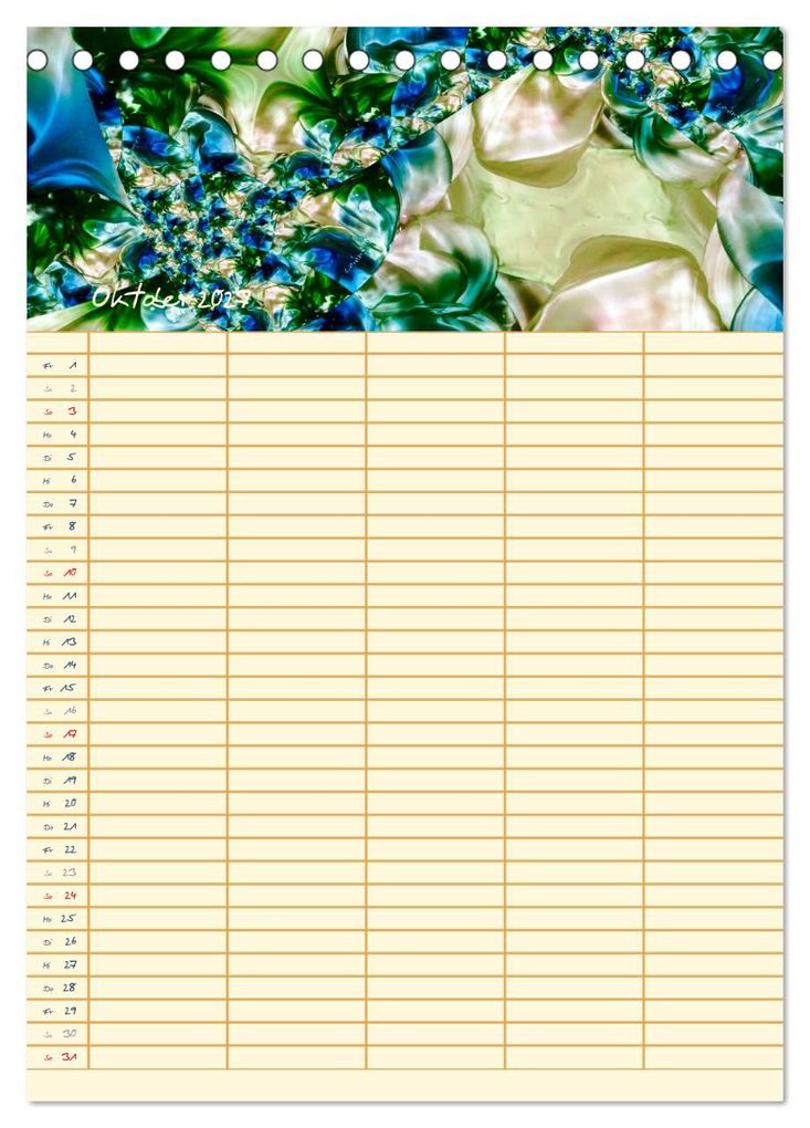 Weitere Ansicht: Blütenzauber - Familienplaner 2027 (Tischkalender 2027 DIN A5 hoch), CALVENDO Monatskalender | Ulrike Kröll, Calvendo
