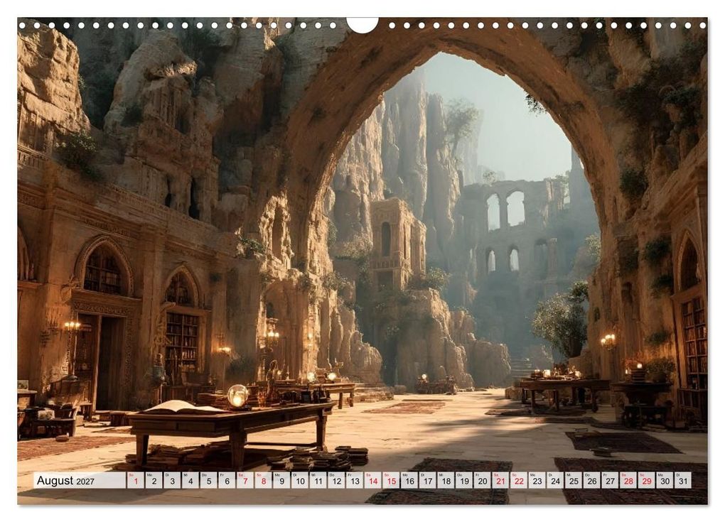 Weitere Ansicht: Geheime Bibliotheken der alten Welt (Wandkalender 2027 DIN A3 quer), CALVENDO Monatskalender | Melissa Blohm, Calvendo