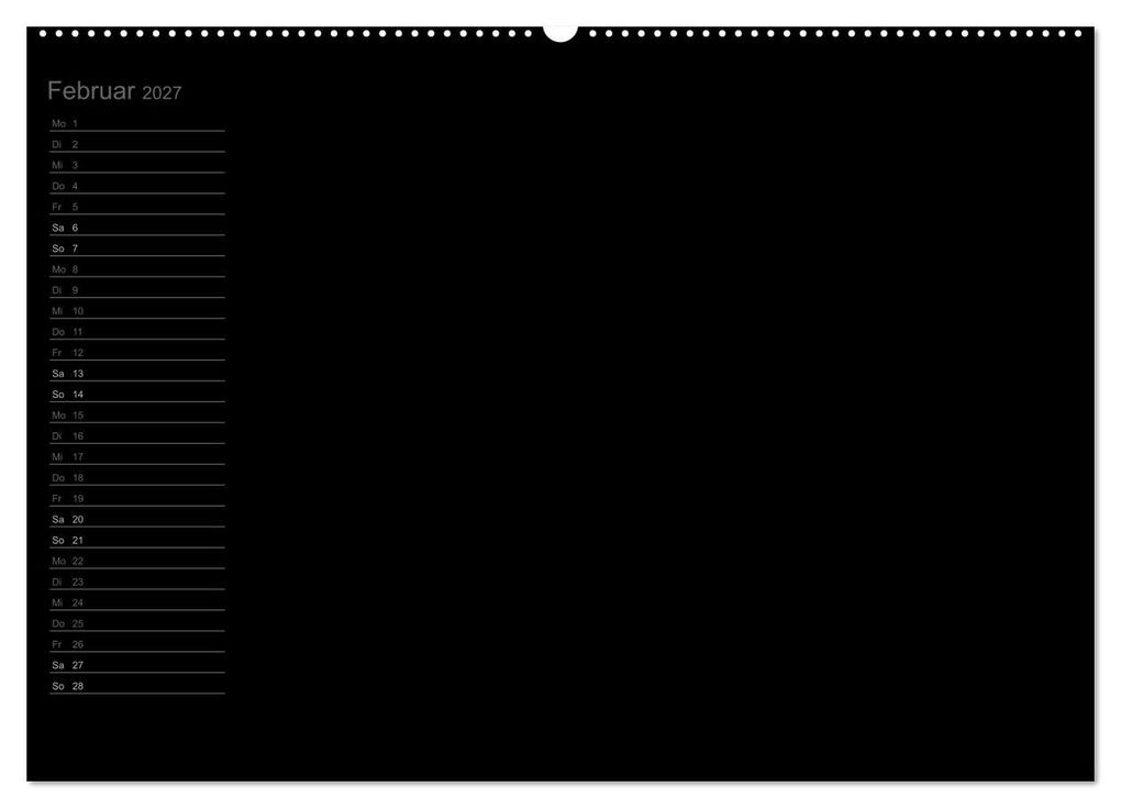 Weitere Ansicht: Bastel-Geburtstagskalender schwarz / Geburtstagskalender (Wandkalender 2027 DIN A2 quer), CALVENDO Monatskalender | Kreativ ist gut, Calvendo