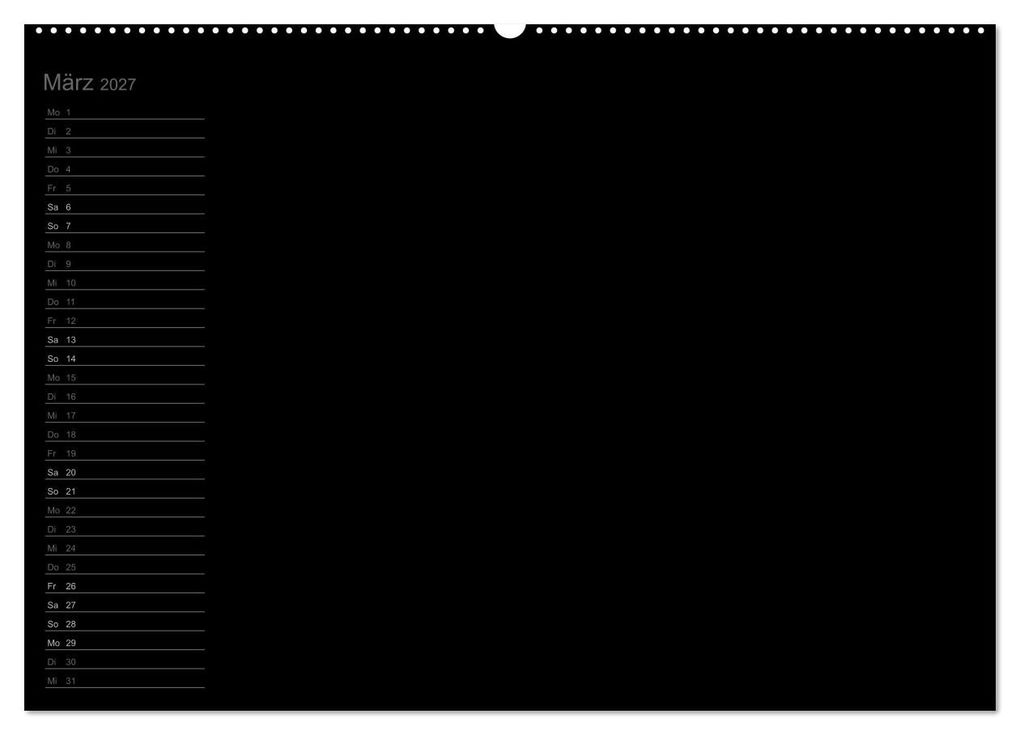 Weitere Ansicht: Bastel-Geburtstagskalender schwarz / Geburtstagskalender (Wandkalender 2027 DIN A2 quer), CALVENDO Monatskalender | Kreativ ist gut, Calvendo