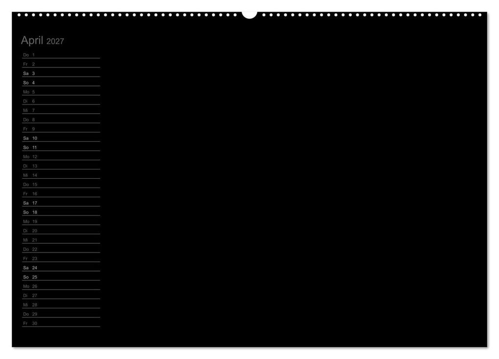 Weitere Ansicht: Bastel-Geburtstagskalender schwarz / Geburtstagskalender (Wandkalender 2027 DIN A2 quer), CALVENDO Monatskalender | Kreativ ist gut, Calvendo
