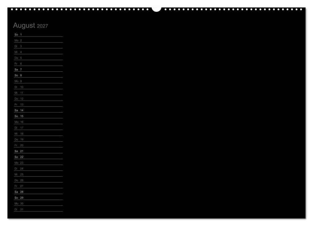 Weitere Ansicht: Bastel-Geburtstagskalender schwarz / Geburtstagskalender (Wandkalender 2027 DIN A2 quer), CALVENDO Monatskalender | Kreativ ist gut, Calvendo
