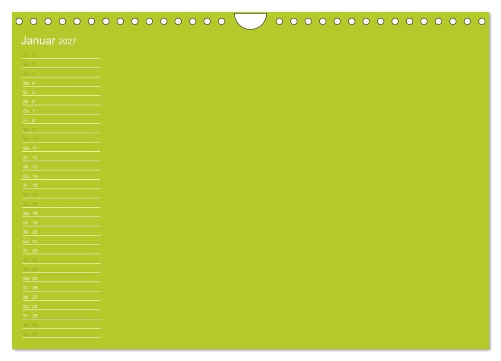 Weitere Ansicht: Bastel-Geburtstagskalender grün / Geburtstagskalender (Wandkalender 2027 DIN A4 quer), CALVENDO Monatskalender | Kreativ ist gut, Calvendo