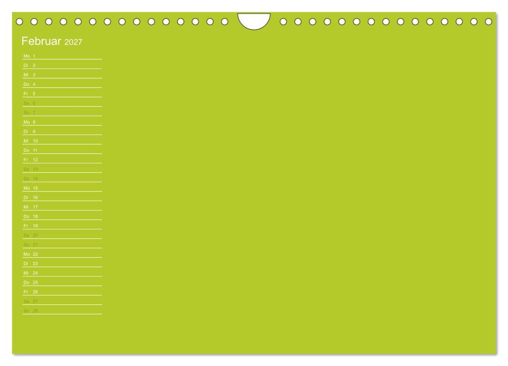 Weitere Ansicht: Bastel-Geburtstagskalender grün / Geburtstagskalender (Wandkalender 2027 DIN A4 quer), CALVENDO Monatskalender | Kreativ ist gut, Calvendo
