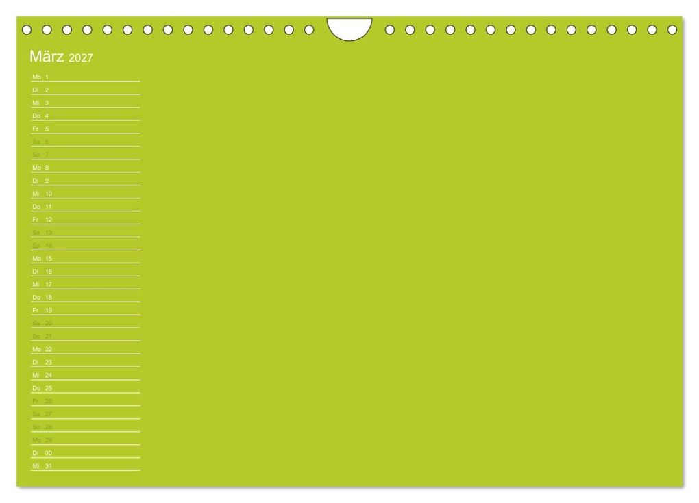 Weitere Ansicht: Bastel-Geburtstagskalender grün / Geburtstagskalender (Wandkalender 2027 DIN A4 quer), CALVENDO Monatskalender | Kreativ ist gut, Calvendo