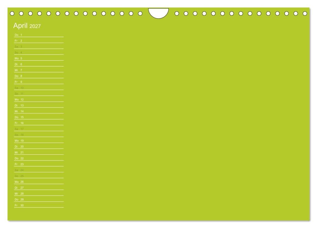 Weitere Ansicht: Bastel-Geburtstagskalender grün / Geburtstagskalender (Wandkalender 2027 DIN A4 quer), CALVENDO Monatskalender | Kreativ ist gut, Calvendo