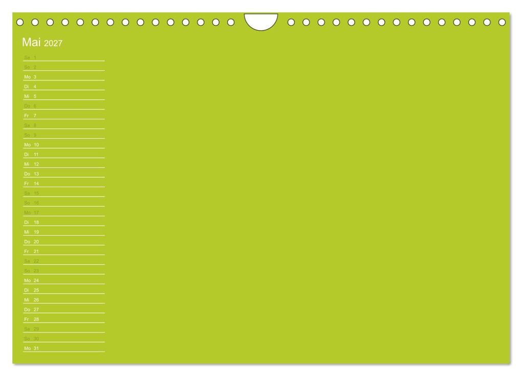 Weitere Ansicht: Bastel-Geburtstagskalender grün / Geburtstagskalender (Wandkalender 2027 DIN A4 quer), CALVENDO Monatskalender | Kreativ ist gut, Calvendo