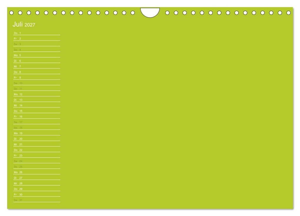 Weitere Ansicht: Bastel-Geburtstagskalender grün / Geburtstagskalender (Wandkalender 2027 DIN A4 quer), CALVENDO Monatskalender | Kreativ ist gut, Calvendo