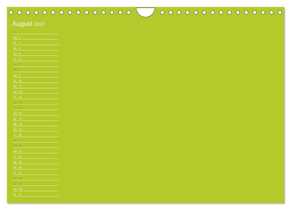 Weitere Ansicht: Bastel-Geburtstagskalender grün / Geburtstagskalender (Wandkalender 2027 DIN A4 quer), CALVENDO Monatskalender | Kreativ ist gut, Calvendo