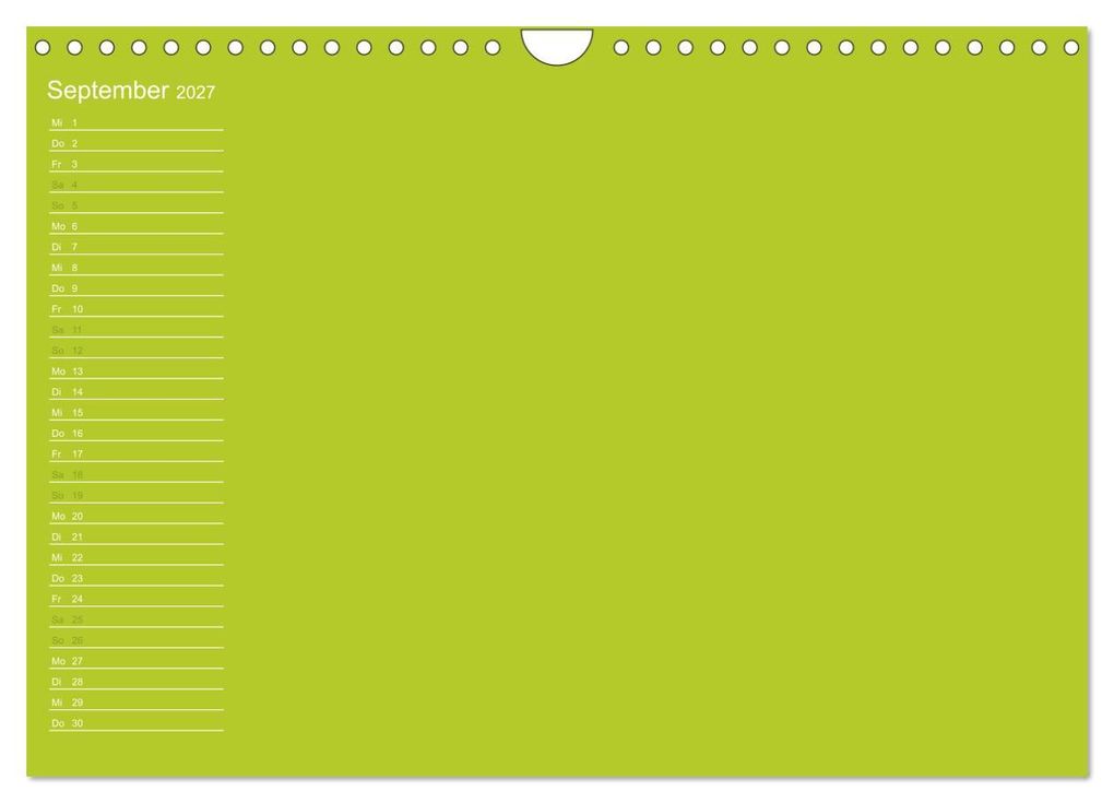 Weitere Ansicht: Bastel-Geburtstagskalender grün / Geburtstagskalender (Wandkalender 2027 DIN A4 quer), CALVENDO Monatskalender | Kreativ ist gut, Calvendo