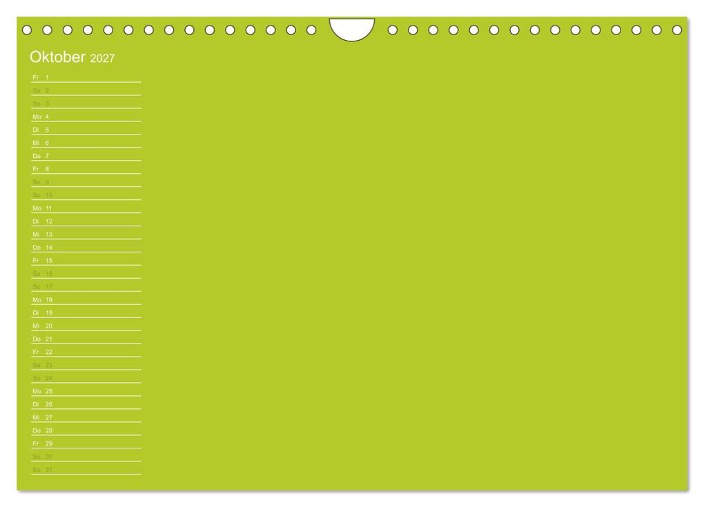 Weitere Ansicht: Bastel-Geburtstagskalender grün / Geburtstagskalender (Wandkalender 2027 DIN A4 quer), CALVENDO Monatskalender | Kreativ ist gut, Calvendo